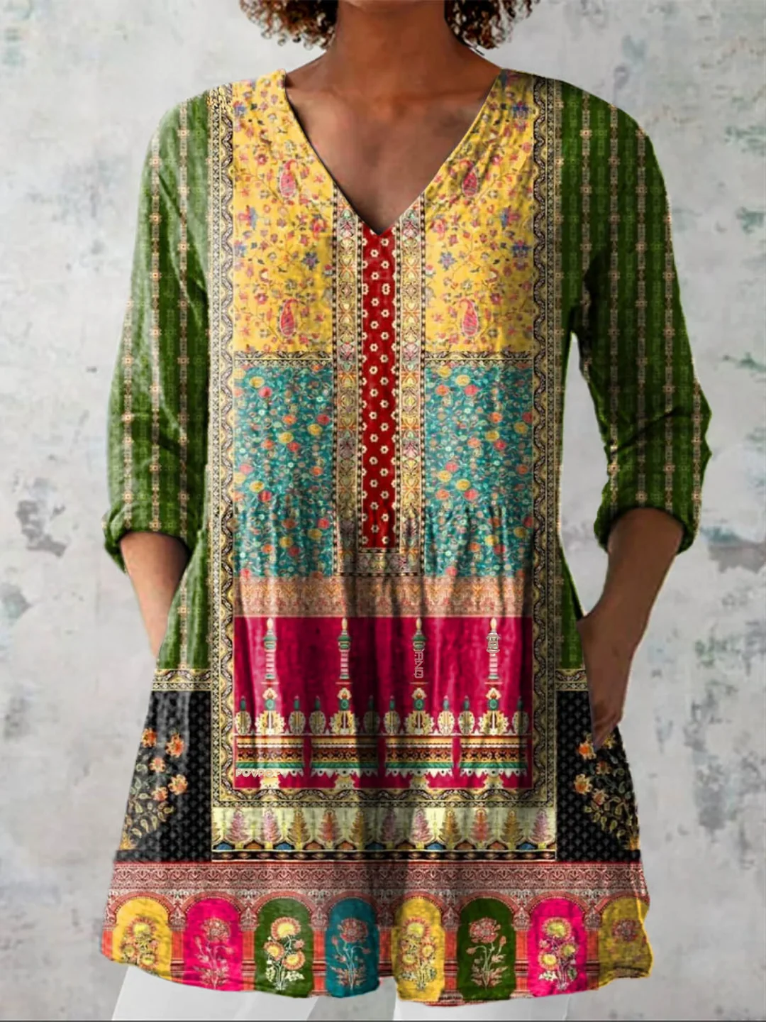 Nyla | Blusa larga con un estampado llamativo