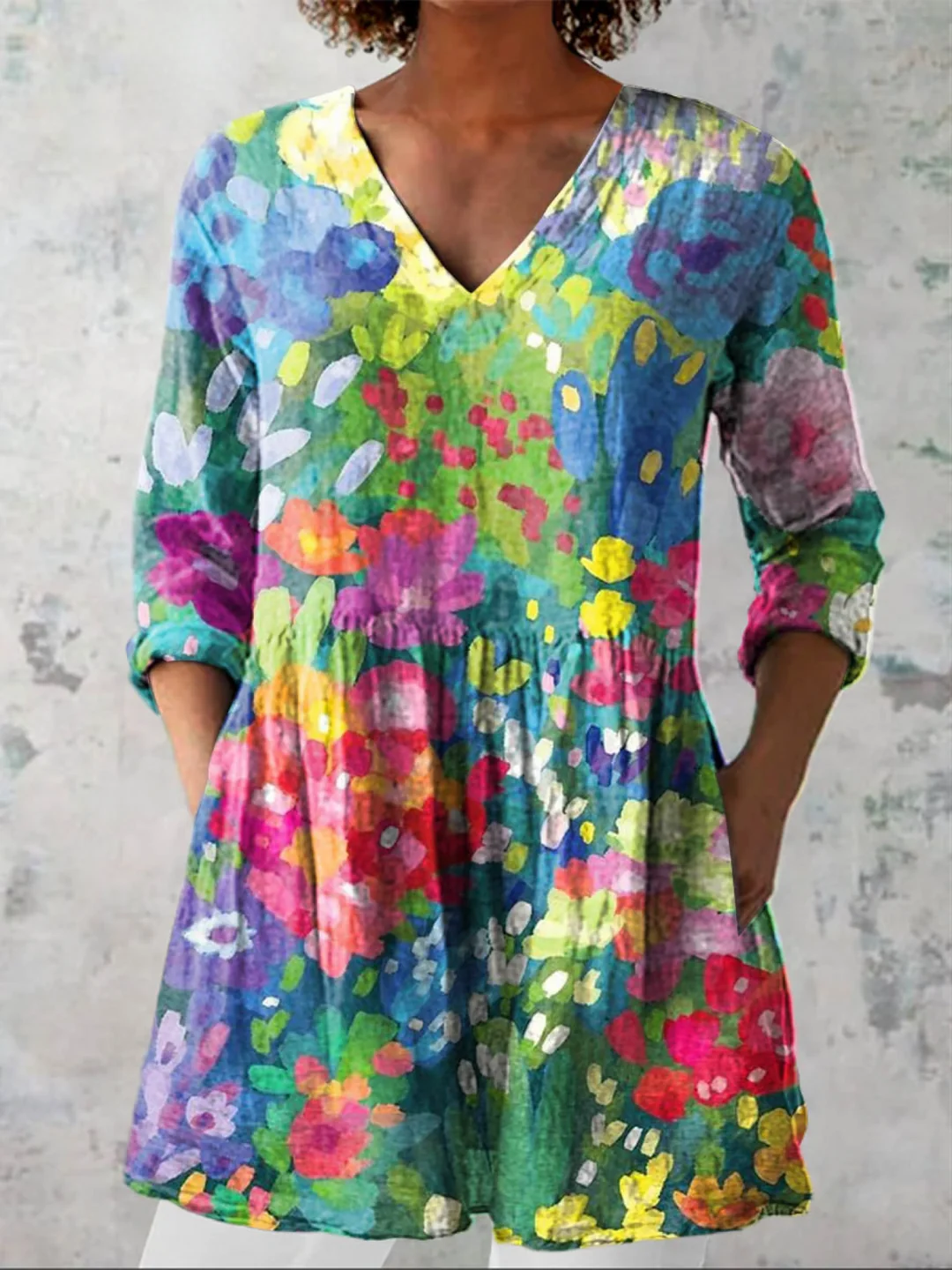 Edén | Blusa larga con un estampado llamativo