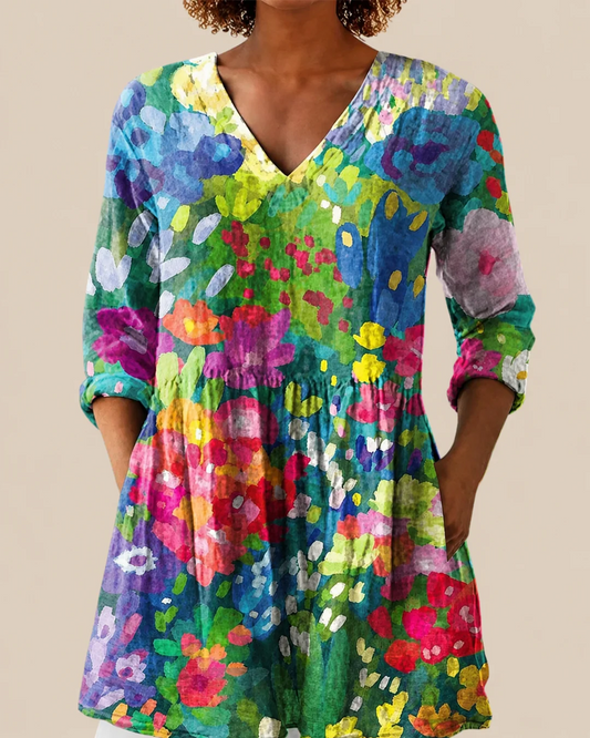 Edén | Blusa larga con un estampado llamativo