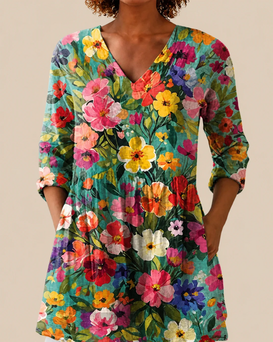 Keira | Blusa larga con un estampado llamativo Precio normal