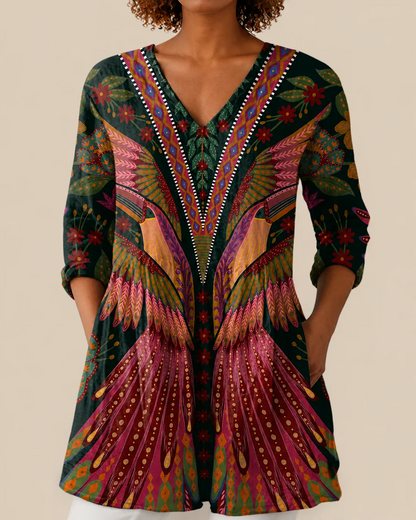 Mila | Blusa larga con un estampado llamativo