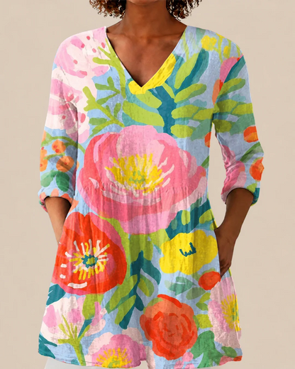 Ayra | Blusa larga con un estampado llamativo