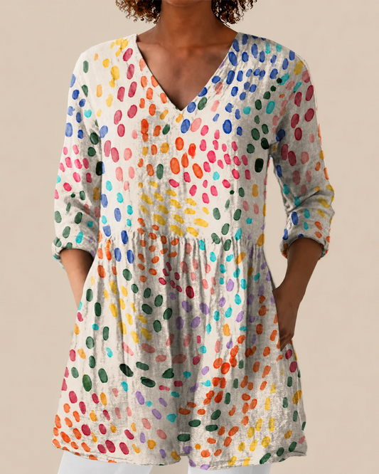 Noelle | Blusa larga con un estampado llamativo