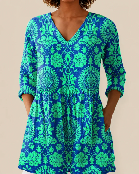 Romy | Blusa larga con un estampado llamativo