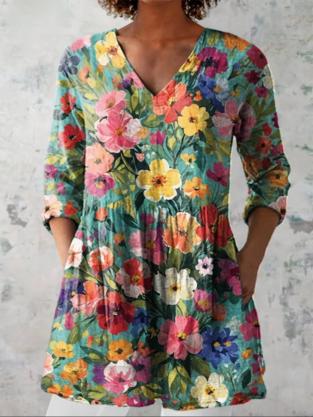Keira | Blusa larga con un estampado llamativo Precio normal