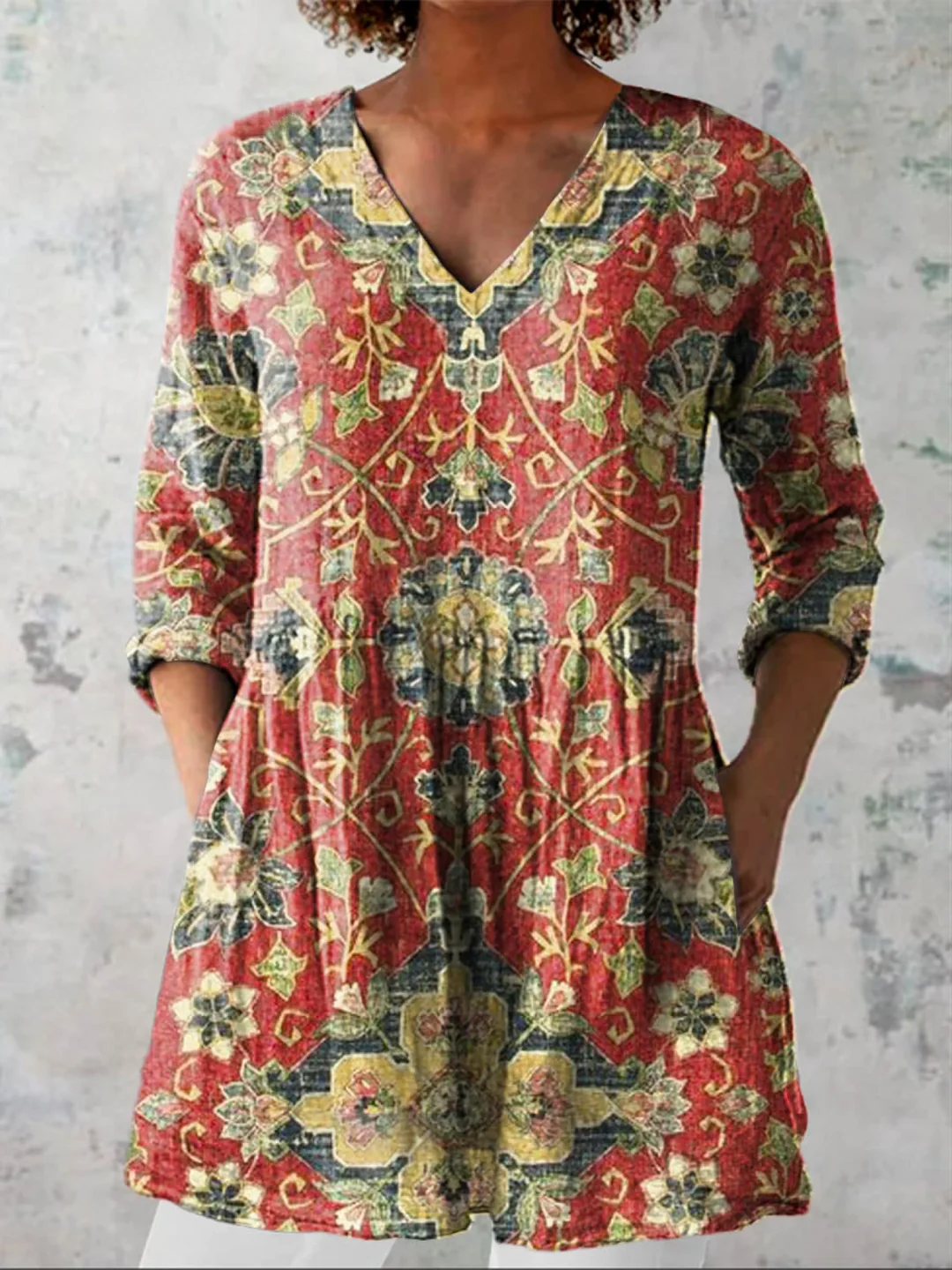 Wren | Blusa larga con un estampado llamativo