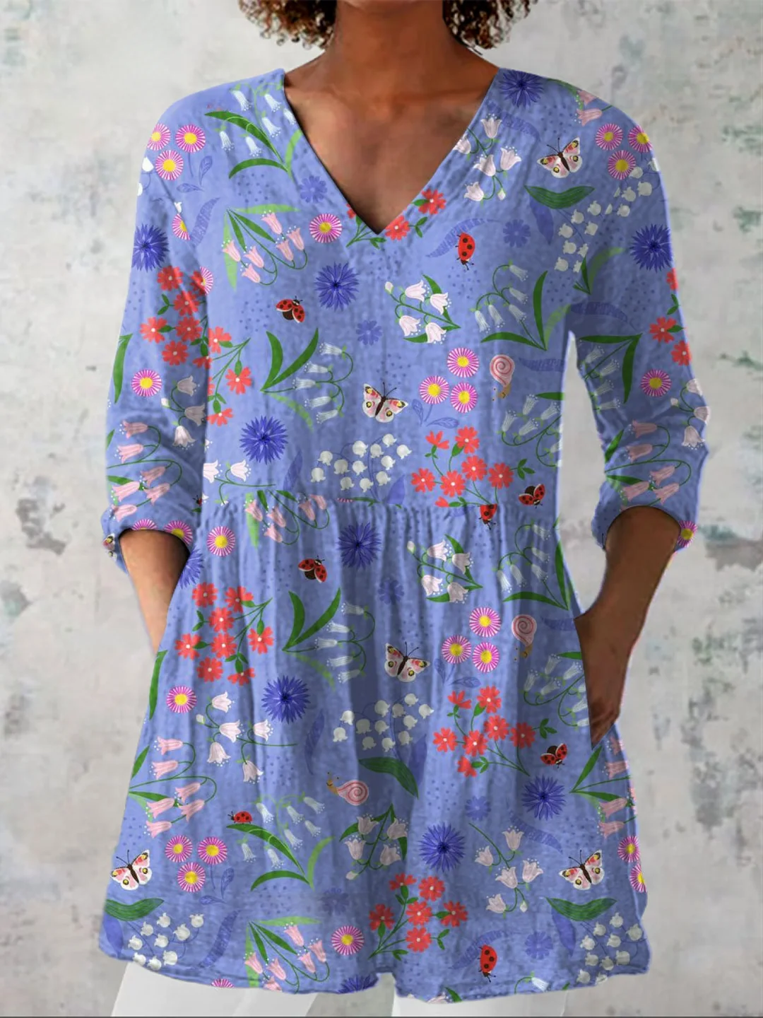 Amelie | Blusa larga con un estampado llamativo