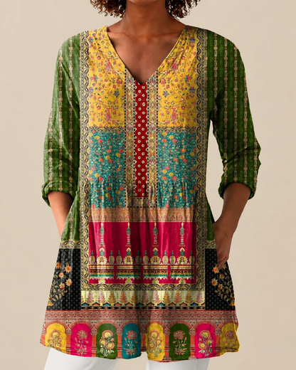 Nyla | Blusa larga con un estampado llamativo